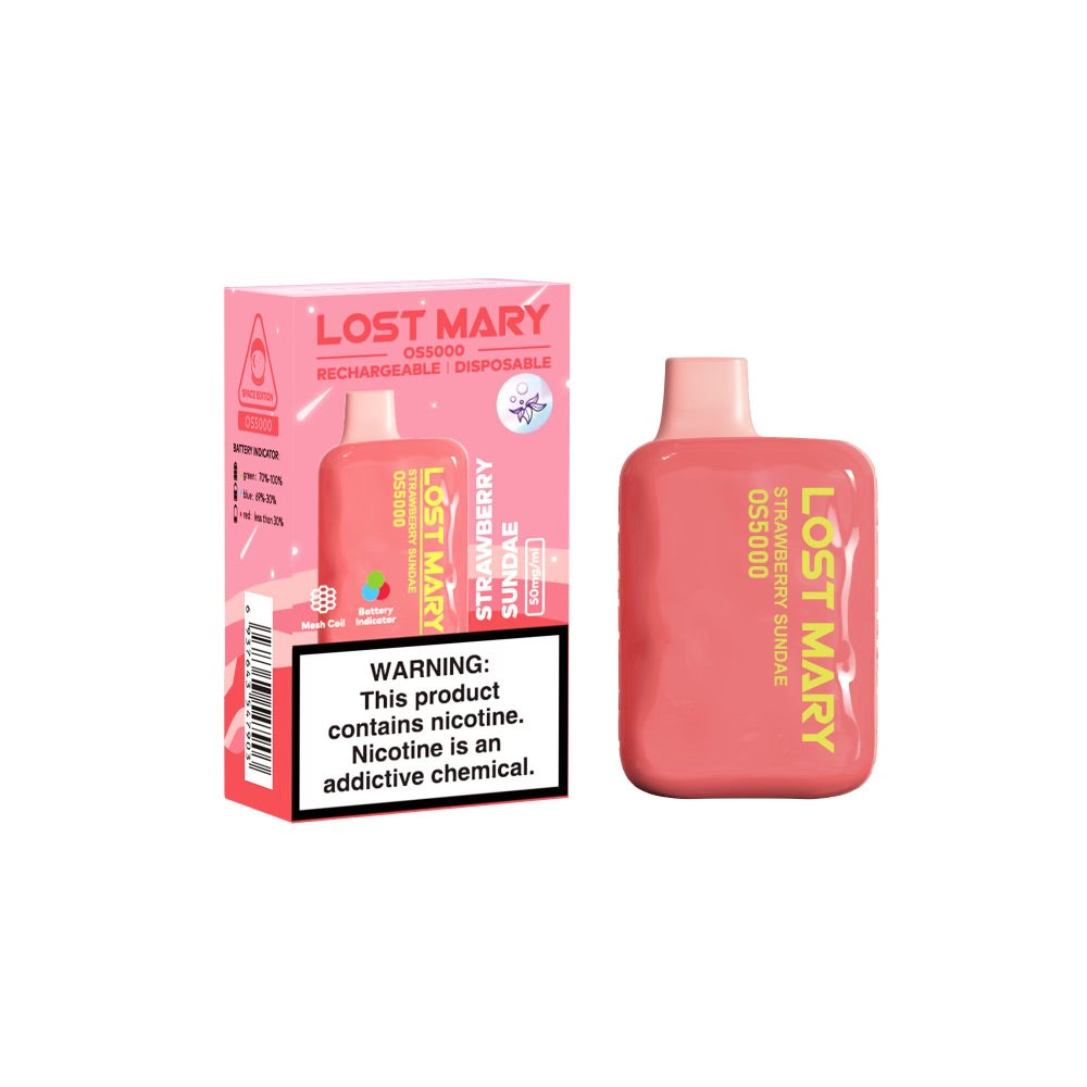 LOST MARY | 5000 Puff Disposable | Strawberry Sundae