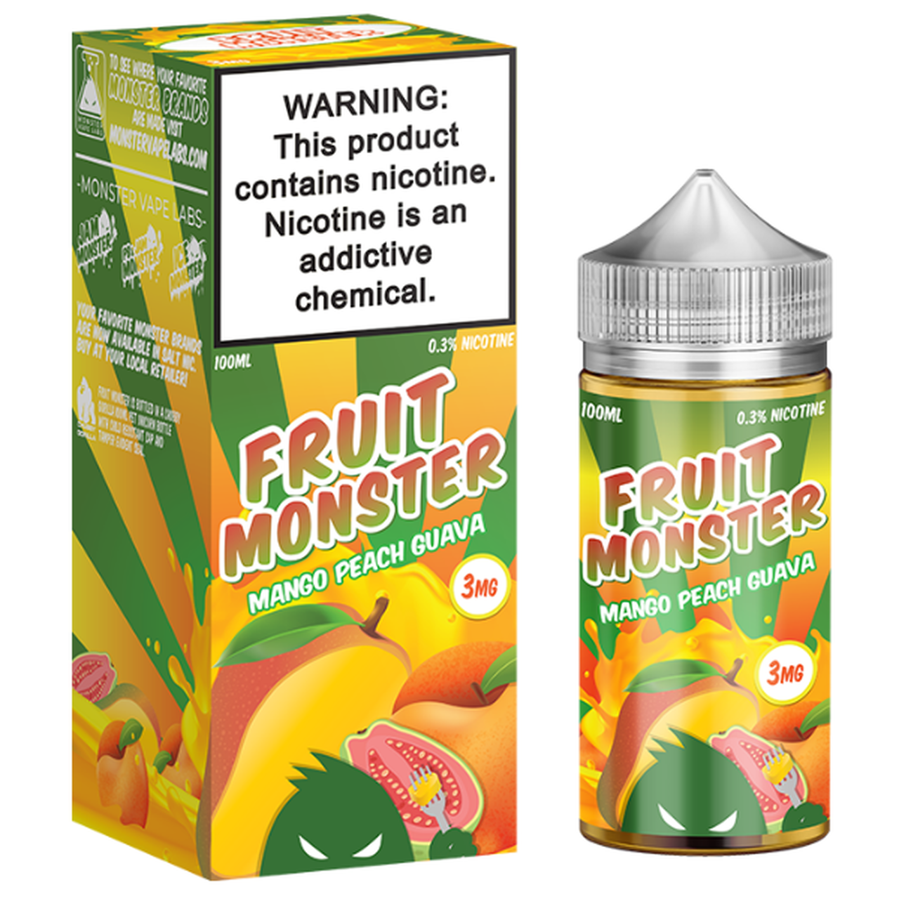 Fruit Monster 100ml e-Juice Mango Peach Guava