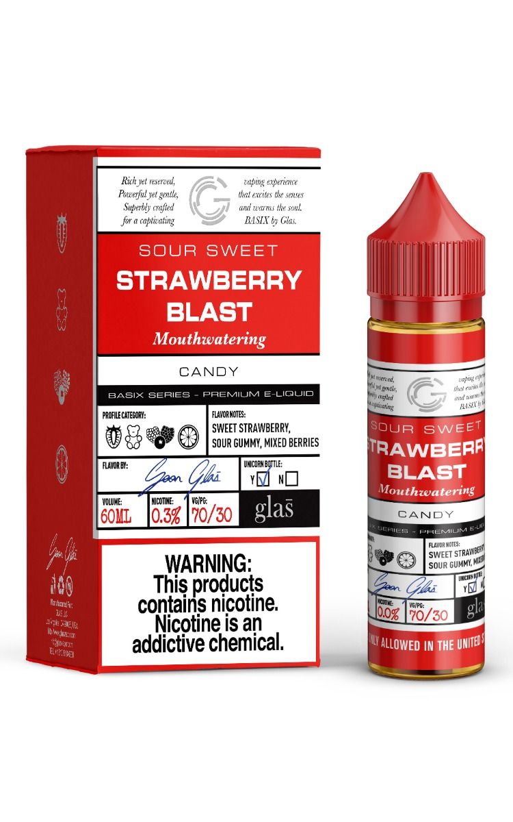 Glas Basix 60ml e-Juice Strawberry Blast