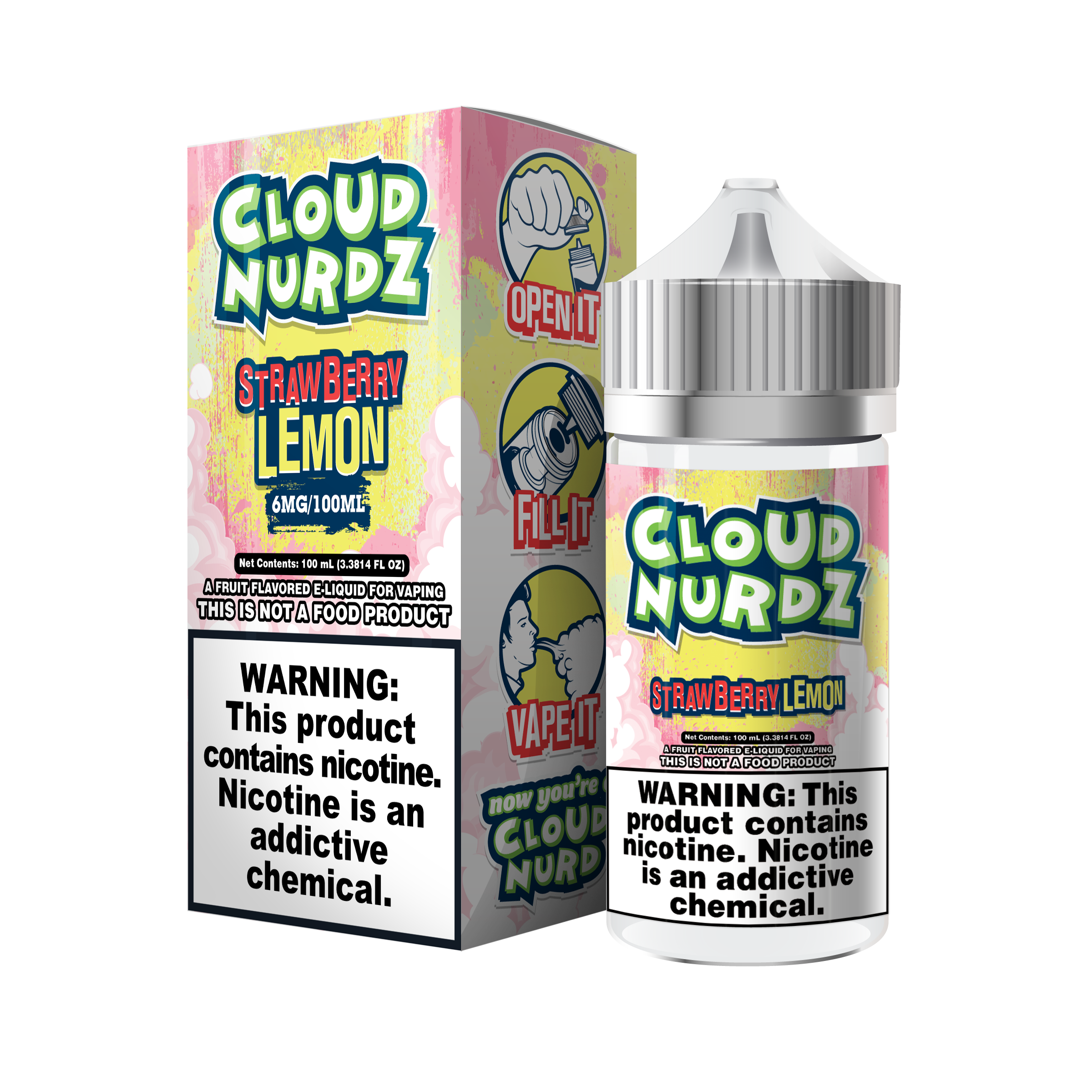 Cloud Nurdz 100ml e-Juice Strawberry Lemon